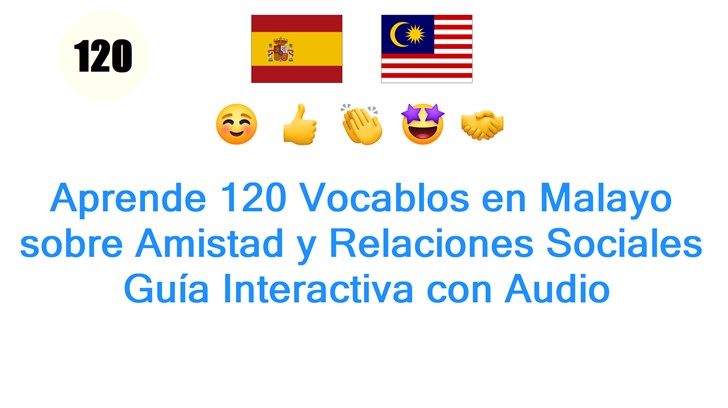 Aprende 120 Vocablos en Malayo sobre Amistad y Relaciones Sociales: Guía Interactiva con Audio